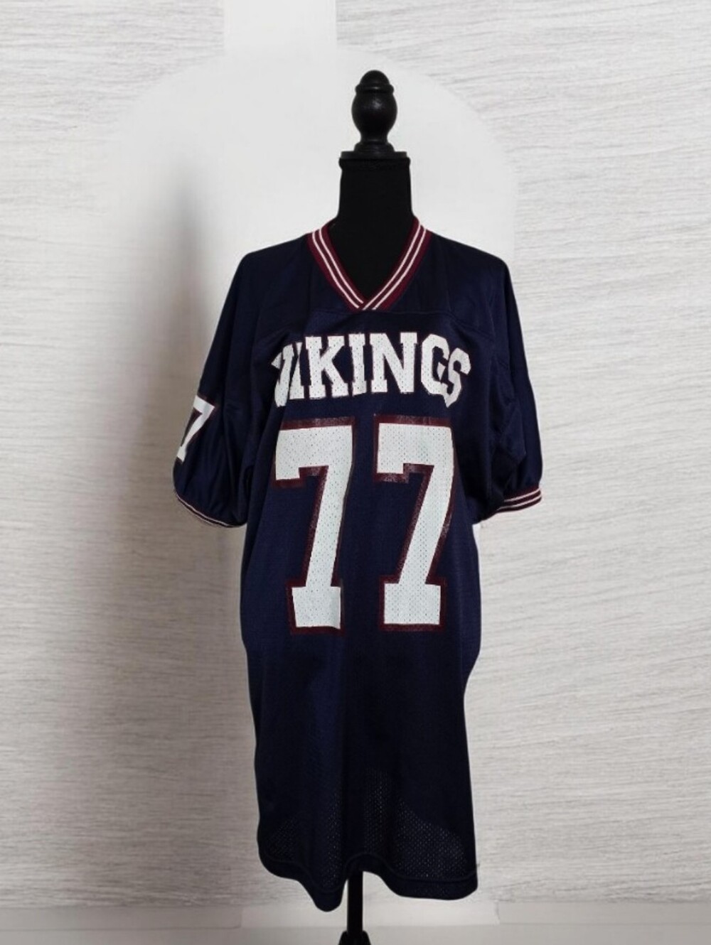 #X08  Vikings #77 Navy Football Jersey